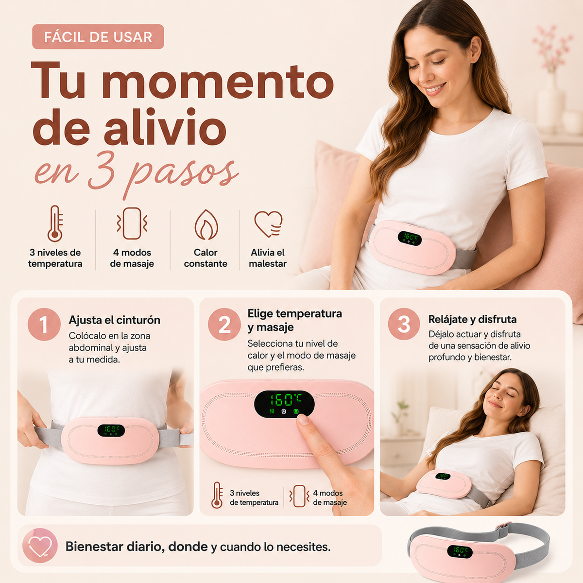 CalmaHer – Cinturón para el Alivio Menstrual